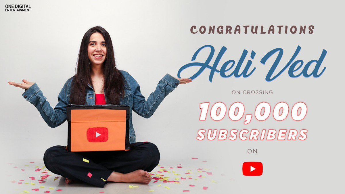 OneDigitalEnt's tweet photo. Congratulations @heli_ved for crossing 100,000 subscribers on @YouTubeIndia. @YTCreatorsIndia
#congratulations #helived #helihauls #subscribers #100000 #youtube #youtubeindia #youtubechannel #ytcreatorsindia https://t.co/9uj4eIsKkr