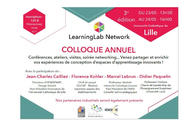 sup_numerique's tweet photo. 3ème colloque du #LearningLabNetwork à l'@UnivCatholille https://t.co/Qtn9r302gF aura lieu les 23 et 24 mai. 
  Pré-inscription -> https://t.co/eA1PZSXij8 Perspectives du réseau -> https://t.co/bR9auxJGwj
  @sup_numerique https://t.co/PIhZhIU5He