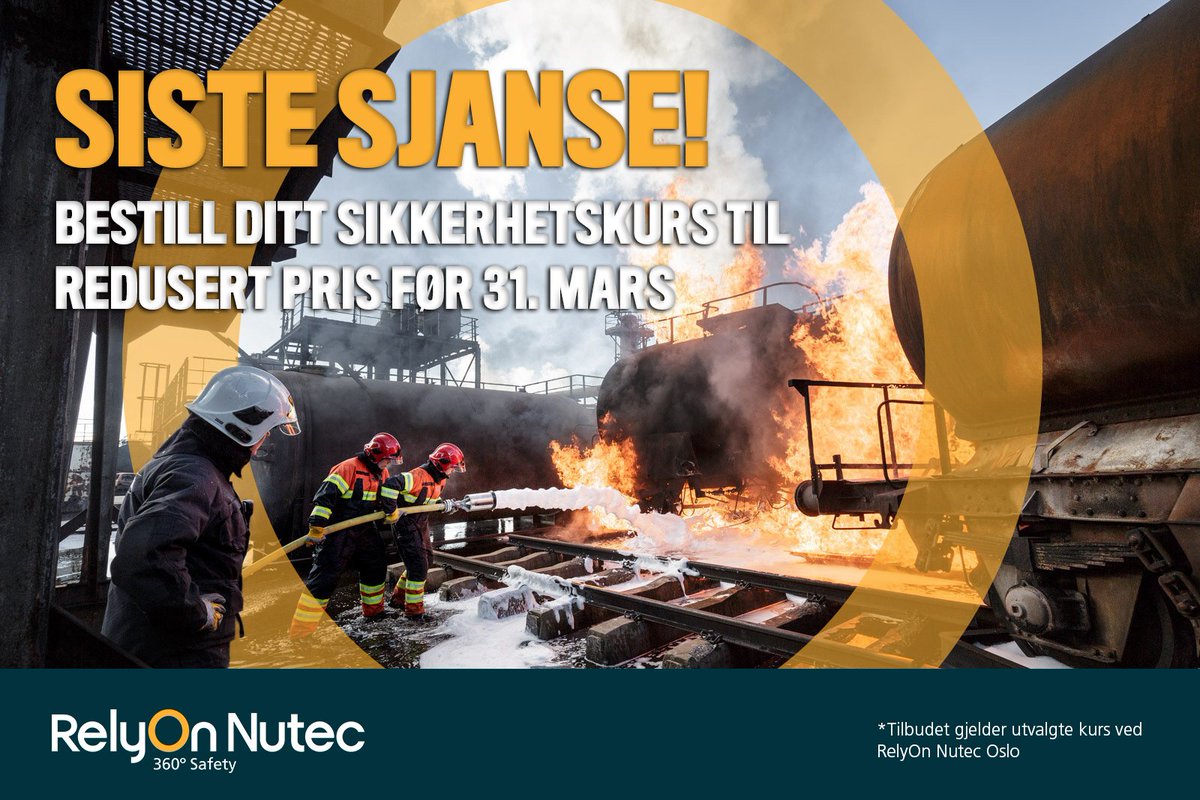 RelyOnNutecNO's tweet photo. Vi er inne i siste uken av vår kampanje i Oslo. Bestill kurs før 31. mars, og få høy kvalitet til en redusert pris! #relyonnutec #relyonnutecnorge #sikkerhetskurs #kampanje #oslo https://t.co/KNW3wqdfqJ