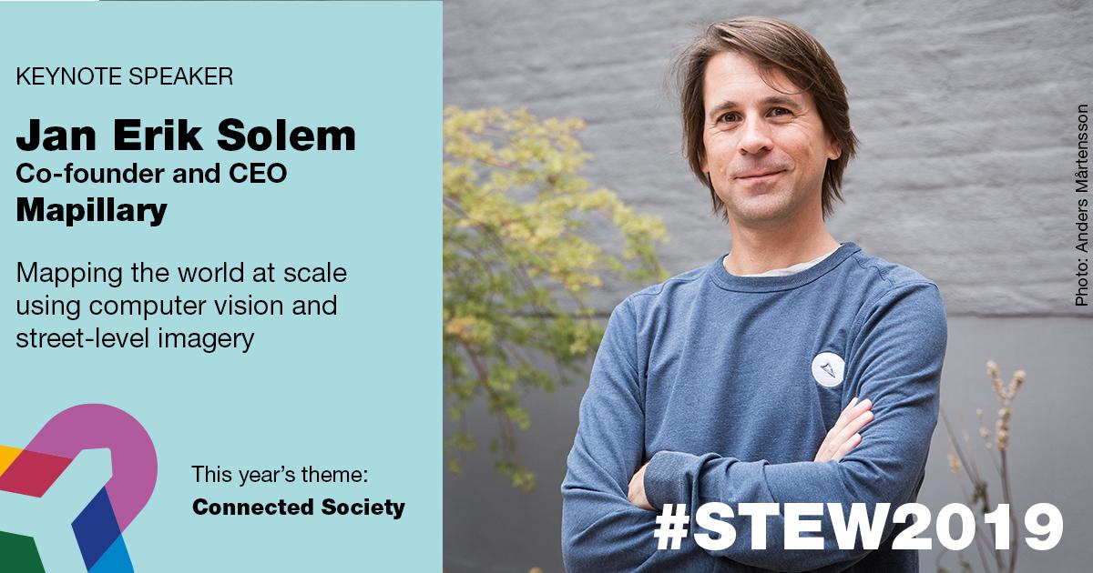 Swedsoft's tweet photo. STEW Keynote
Mapping the world with Jan Erik Solem, Mapillary

"Mapping the world at scale using computer vision and street-level imagery" is the first announced keynote for #STEW2019.

Registration is now open!

More info  https://t.co/X5sVpcXVF7

#SwedenTech #SthlmTech #GbgTech https://t.co/WEppseFWUr