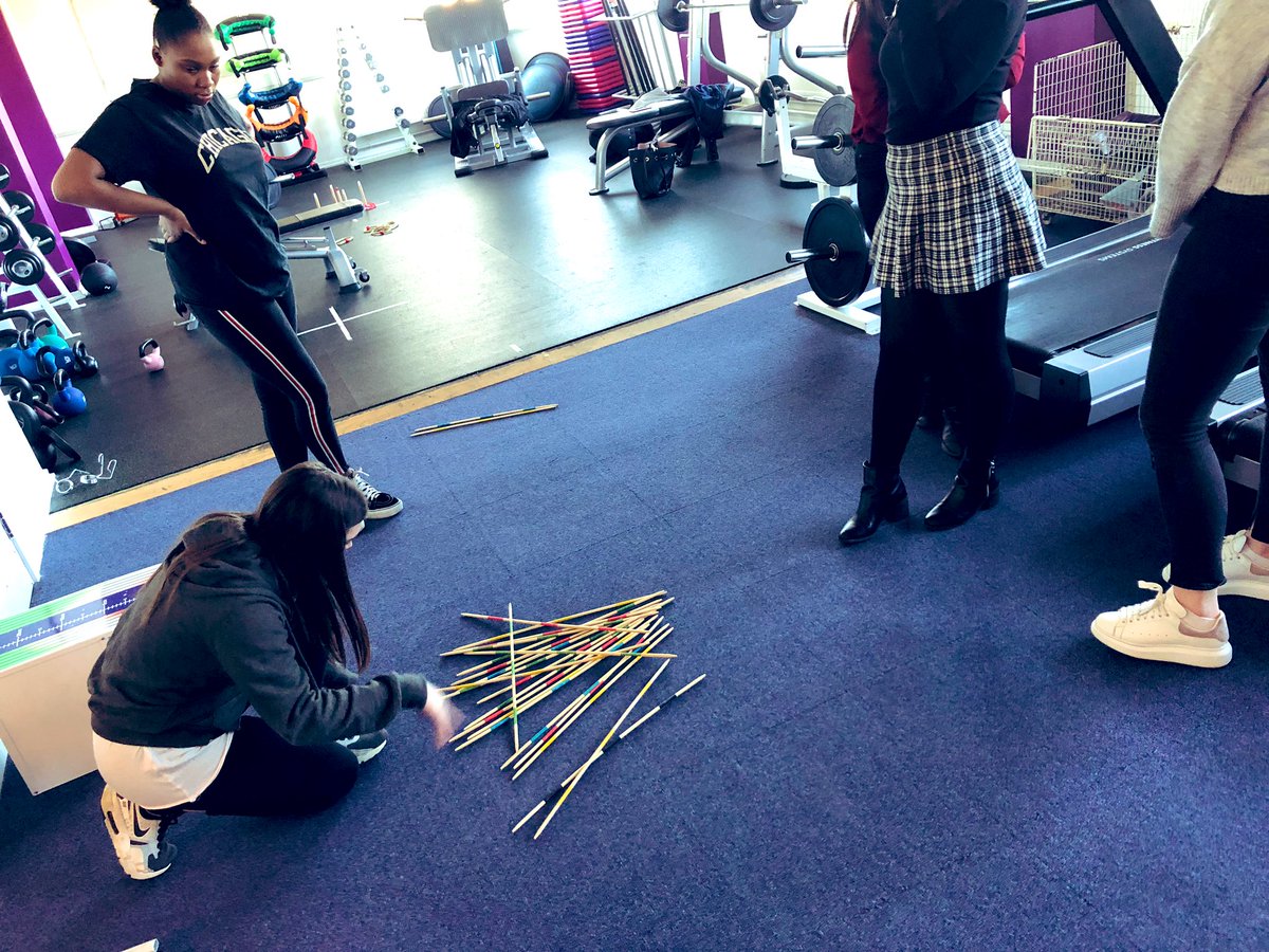 TCActivator's tweet photo. Level 2 Travel and tourism having fun this morning playing “Pick up sticks” to get them mentally prepared for the day ahead! #Teamwork #tacicalgame #socialskills #personaldevelopment #coreprograme #TRAFFORDCAN #BECOMINGACTIVE https://t.co/oJb6LQFqTC