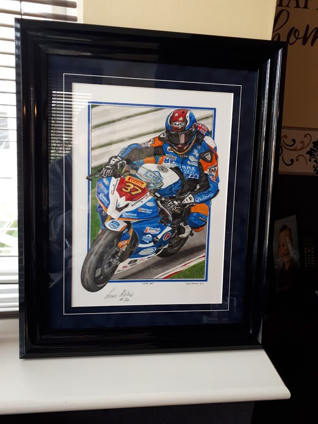 AAlexander_1892's tweet photo. Fantastic frame collected from @PixieGallery on Saturday
Suede effect mount as suggested by Neil really sets off my Original artwork well. Look forward to handing it to @LDRRacing on Thursday!
#SupportYoungRacers #TeamDelves #SponsorshipWorks
#ShopLocal #IndependentTraders https://t.co/xroxjJP4d5