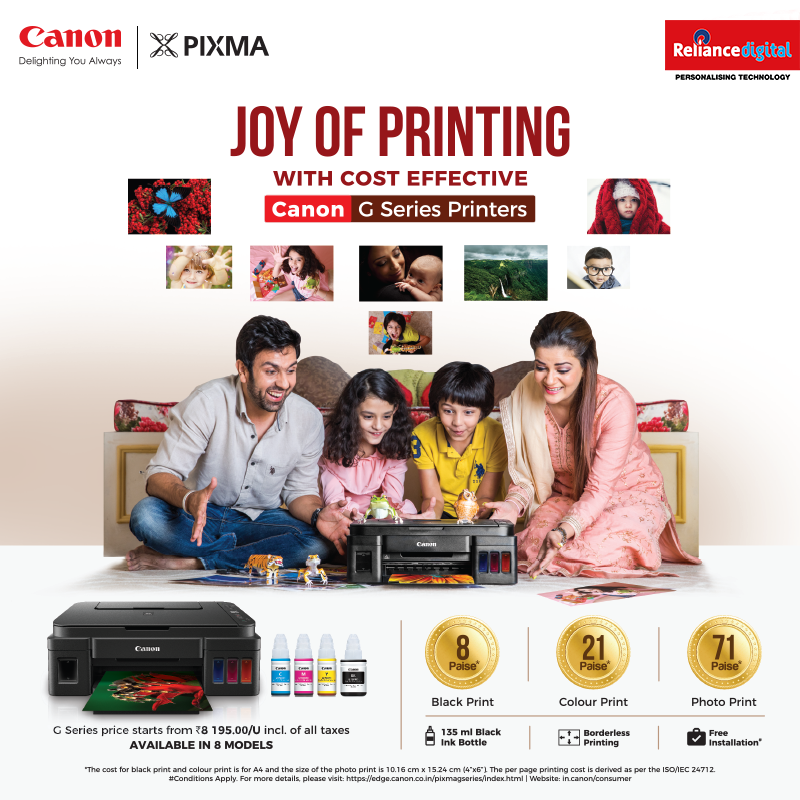 Skygge vækst Klassificer Reliance Digital on Twitter: "Introducing the G-series Canon printers with  cost-effective solutions for high volume printing! Get your printer today,  only from Reliance Digital. https://t.co/Jrmr3r9PsQ" / Twitter