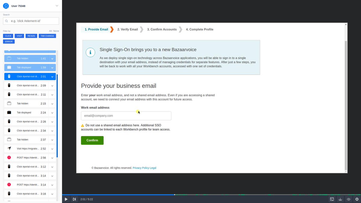 SessionStack's tweet image. Excited to share another success story! Check out how #SessionStack helps #Bazaarvoice seamlessly migrate over 6,000 customers to SSO accounts in 6 continents in just 3 weeks thanks to SessionStack’s real-time sessions and playback capabilities: bit.ly/bazaarvoice_ca… #custserv