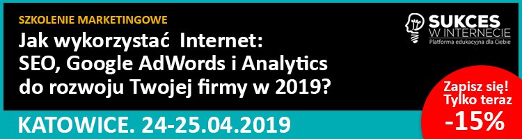 RobertSukces's tweet photo. Na najbliższe szkolenie: Jak wykorzystać Google do skutecznej promocji firmy w Internecie - 24/25 kwietnia 2019 w Katowicach zostały ostatnie 3 miejsca! Serdecznie polecam: https://t.co/P3F6L1eSb1
#Optymalizacja #Pozycjonowanie #AdWords #Analytics #ContentMarketing #RobertDuda https://t.co/YELNIf1ew6