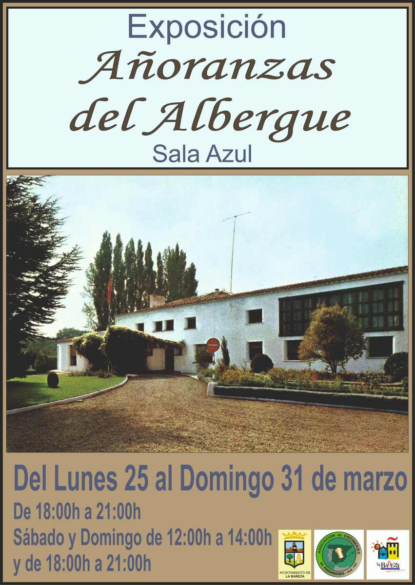 La Bañeza acoge la XXX Asamblea de la Asociación de Cocineros de Paradores, coincidiendo con el 50 aniversario de la inauguración del Albergue como escuela de Hostelería.
A las 11:15h de la mañana, inauguración de la exposición: “Añoranzas del Albergue” en Sala Azul.