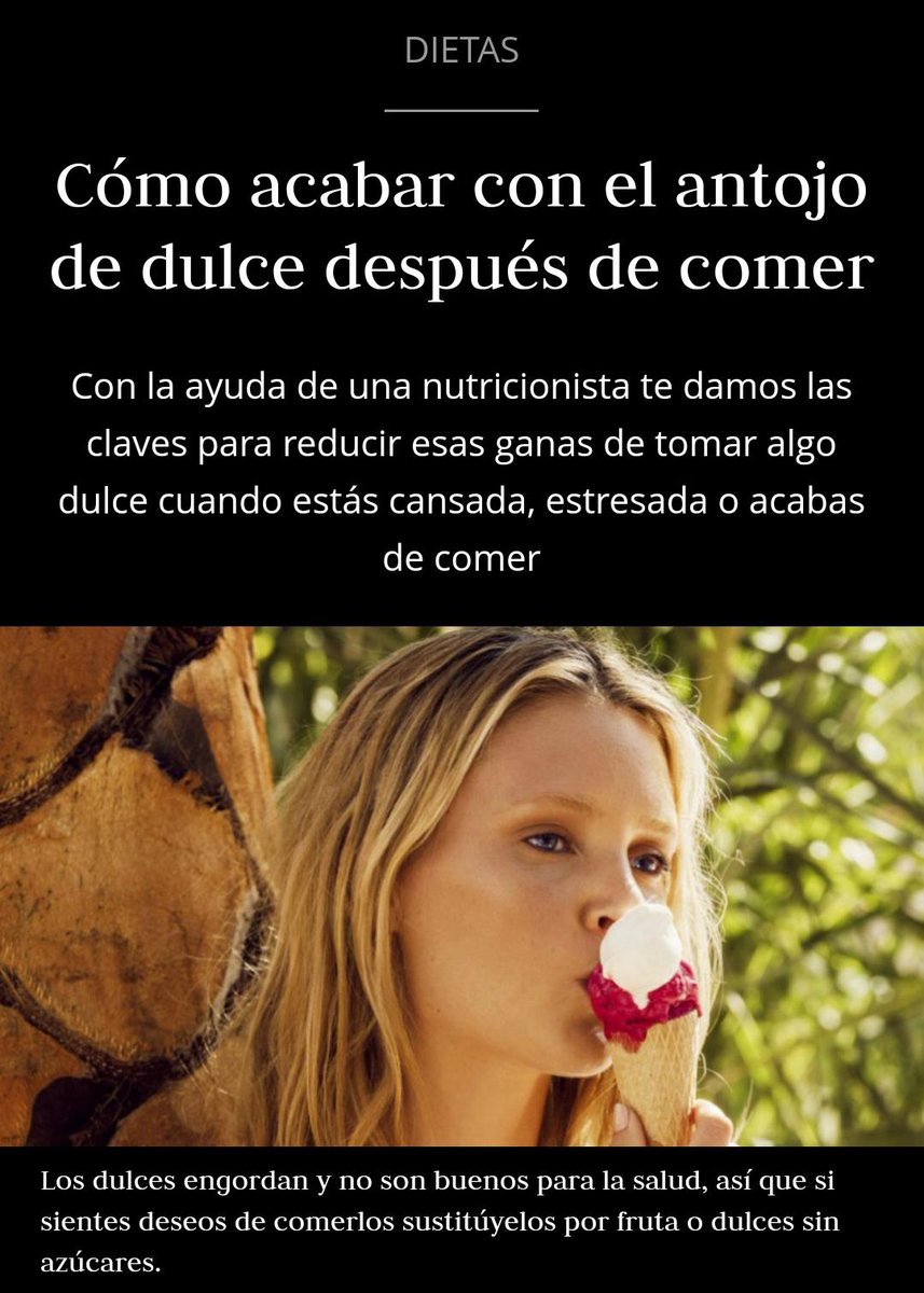 ¿Te apetece algo dulce después de comer? goo.gl/bcTqkd
En mi colaboración con la revista <a href="/telva/">Telva</a> te explico el porqué 😉