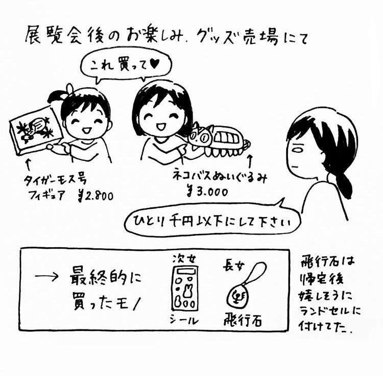 2018年に兵庫県立美術館でやってたジブリの大博覧会。金曜夕方に行ったらとても空いててネコバス乗り放題だった!長女7歳次女4歳の頃。 