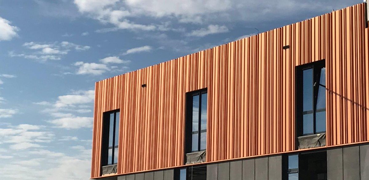 Colorcoat's tweet photo. Colorcoat Prisma® in our Seren Copper colour! Absolutely stunning! https://t.co/55joZcTVuD
