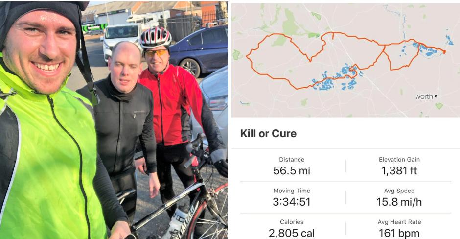 HillsofHope300's tweet photo. Three of the team went out for a cheeky 50 mile+ #training ride in the #sun at the weekend. Thanks @Strava for helping us map the route! 95 Days to go!!!! #Hillsofhope #Hillsofhope300 #cycling #MondayMotivation https://t.co/lvO6gdezi4