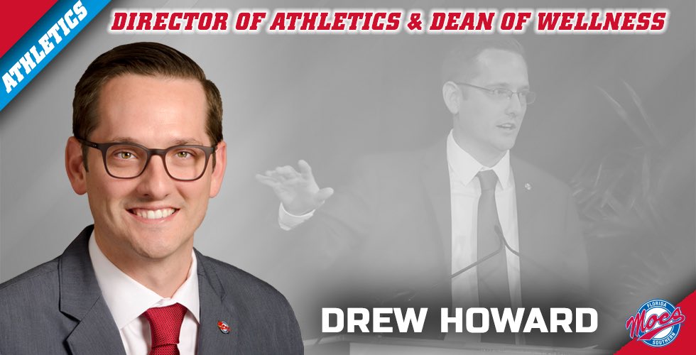 BREAKING: Drew Howard Named Director of Athletics & Dean of Wellness bit.ly/2Tx6shR #LetsGoMocs