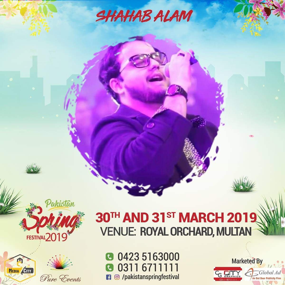 pakspringfest's tweet photo. MULTAN! Are you ready for the best weekend of your lives? #ShahabAlam will be performing live at the #Pakistan #Spring #Festival!

Join us on the 30th &amp; 31st March 2019 at Royal Orchard, #Multan for a weekend filled with #Fun #Music &amp; #Food

Tickets:
https://t.co/aDzaYMGVBN https://t.co/KXIVsGclJp