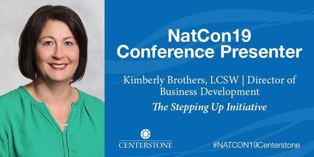 Centerstone's tweet photo. 🔊 #NatCon19Centerstone PRESENTER ALERT!

Kim Brothers, Director of Business Development for Centerstone, is presenting "The Stepping Up Initiative" workshop in the Governor's Ballroom E, Level 2 from 10:30 - 11:30 a.m.

@NationalCouncil #NatCon19  #mentalhealth https://t.co/VkIkNNkq5A