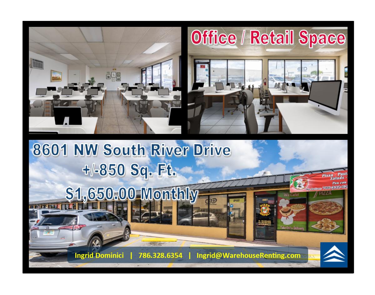 BEAUTIFUL CORNER #Retail / #Office Space Available in EXCELLENT Location! Just off the #PalmettoExpressway and #SouthRiverDrive in #Medley! Won't Last. Contact us today! #CommercialRealEstate #SouthFlorida