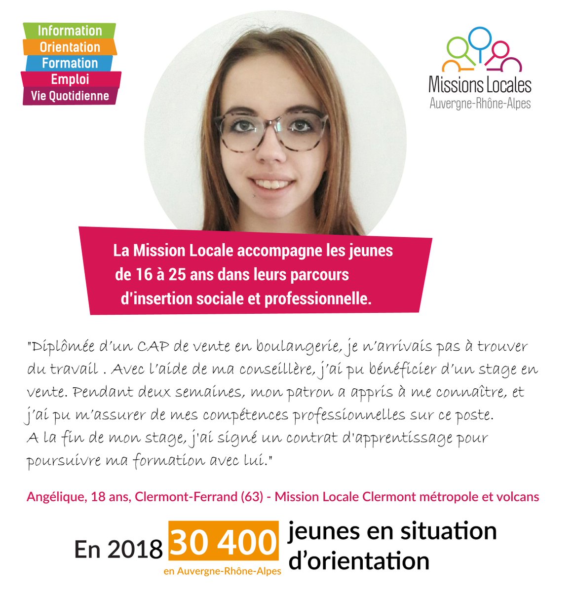 MLJ_AURA's tweet photo. L’#orientation : C’est la bonne voie vers l’emploi
Les #MissionsLocales aident les jeunes à prendre du recul sur leur situation, à réfléchir à leur avenir professionnel et à se projeter dans un #métier. https://t.co/hOHbT4i6Ij