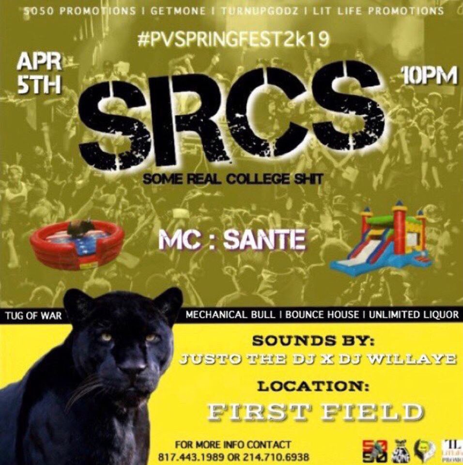kvngquezz's tweet photo. You DONT wanna miss out 🙅🏾♂️so make sure you there👀 #ProjectPV #SRCS7 #PvSpringfest2K19 https://t.co/nHto186gCy