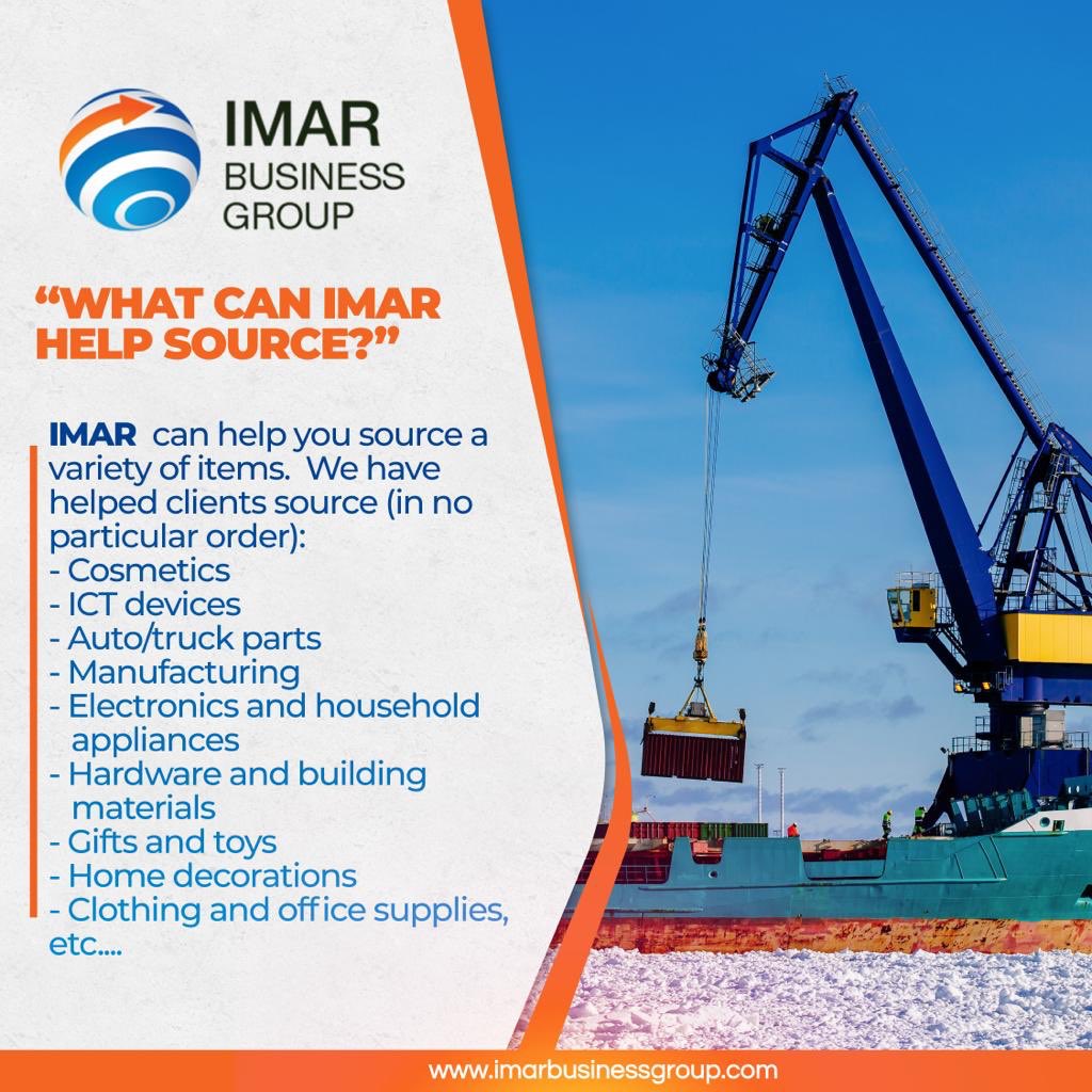 imarbgroup's tweet photo. Choose IMAR to help source all of your items. We build bridges for you! #BuildlingBridgesForYou #China #ChinaEconomy #Haiti #OneBeltOneRoad #imarbusinessgroup https://t.co/k6V2kUZVWD