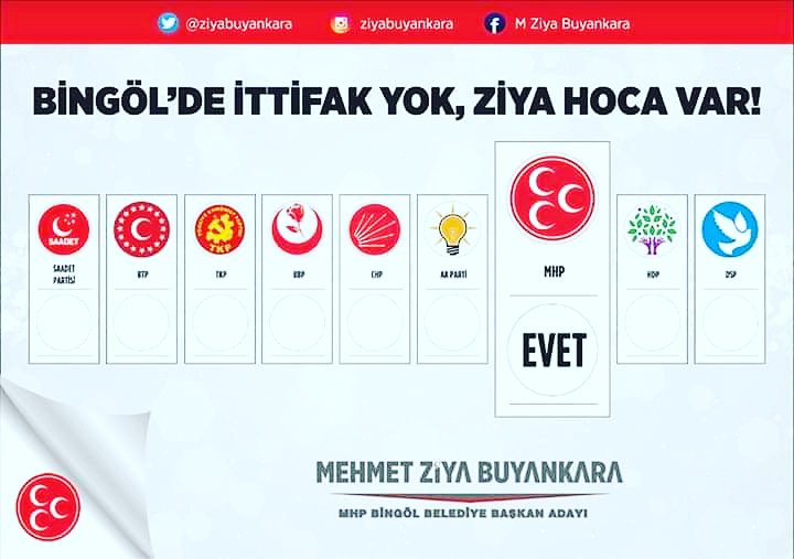 ziyabuyankara's tweet photo. Bingölde İttifak durumu söz konusu değildir. Tüm partiler seçime ayrı ayrı gireceklerdir.
Destek ve dualarınızı bekliyorum...
Yeni bir Bingöl için DEĞİŞİM ŞART!! https://t.co/rpysjryhkd