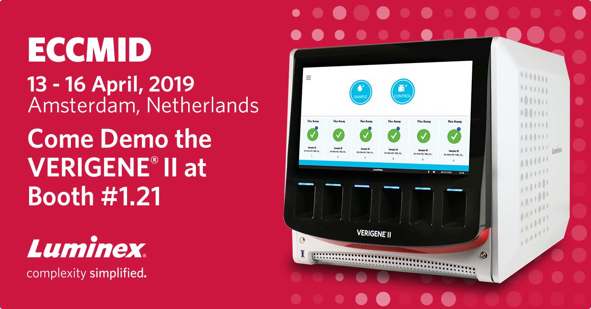 Luminex's tweet photo. Pay-as-you-go isn't only for mobile phone plans. Our #VERIGENE molecular diagnostics platform offers flexible pricing, as well as testing, options. And it's getting an upgrade! Get a sneak peek at #ECCMID2019. Visit us at booth 1.21 to learn more.
https://t.co/yEXxq6RuIH https://t.co/TDlelzcpYL