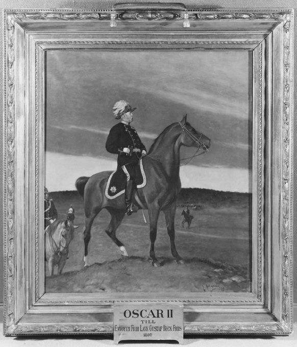 Oskar II, 1829-1907, konung av Sverige och Norge av Gustaf Ankarcrona, 1897 #gustafankarcrona #natmuseumswe