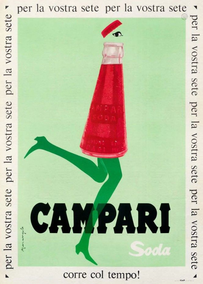 PrivateerMorgan's tweet photo. Fabulously distinctive - vintage Campari posters. #properpureposter #branding #Advertising #GraphicDesign #illustration https://t.co/47i8tWYZea