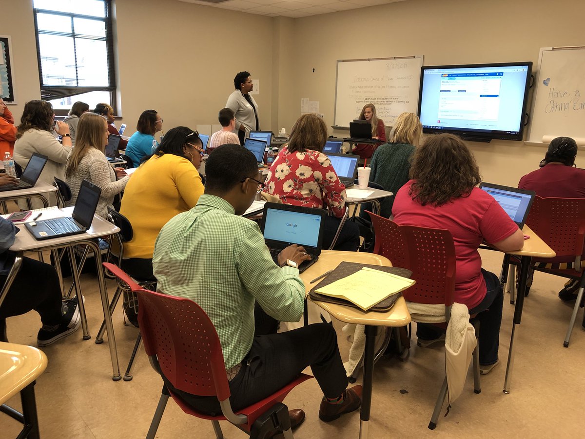 Lots of professional development today! Elementary school teachers are receiving training on technology resources for the Wonders reading program. #MPSMovingForward