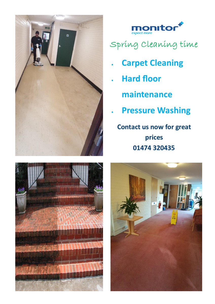 MonitorClean's tweet image. Dreading the 'Spring Cleaning'?
Why not let Monitor do it for you?
Contact us now for great prices and great service