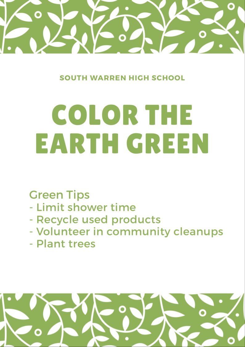 Wear green on Wednesday! 💚