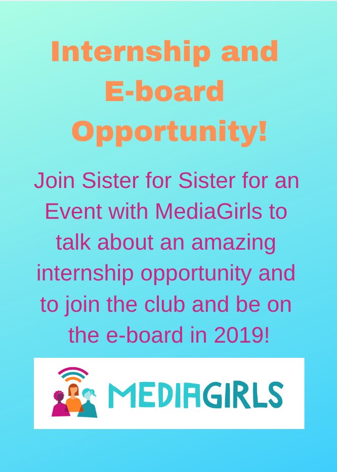 Hey guys! In April we will be having an event for an amazing internship opportunity and to also recruit new members and e-board team! If you know someone interested, have them contact us! We will keep you updated on date and time and we hope to see you there!