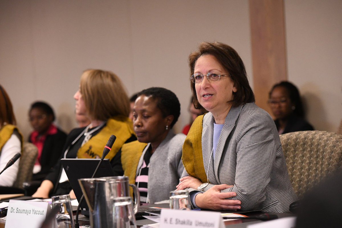 _JeanLebel's tweet photo. Dr Soumaya Yacout @polymtl #DEXIN talks @AwdfCanada @IDRC_CRDI Round Table on #Women in #STEM. “We need to have Senior Policy and Political leadership for #STEM” https://t.co/5J1lNBRRz9