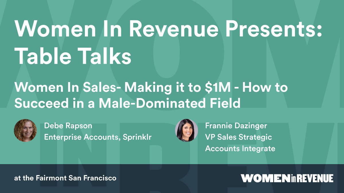 Don't miss these rockstar women sales leaders and many more at "Table Talks". Don't wait to get your tickets, this event will sell out. Join us: April 25th 5:30pm in SF.  #womenintech #Womeninrevenue Thank you sponsors: <a href="/6senseInc/">6sense</a> <a href="/SalesLoft/">Salesloft</a> 

eventbrite.com/e/women-in-rev…