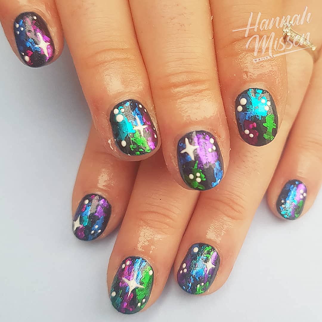 Hannahmnails's tweet photo. ✨ #galaxynails ✨ #foilnails #starnails #showscratch #nailitdaily #southendonsea #leighonsea #nailtrends https://t.co/QSvgXg2kFB