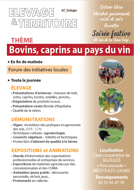 ElevageT's tweet photo. Notre 15ème édition se prépare 😁 Cette année l'événement itinérant s'arrête au pays du vin, mais bovins et caprins seront aussi à l'honneur !! RDV samedi 15 juin à Sigoulès avec en fin de journée une soirée festive pour célébrer les 80 ans de la cave coopérative de Sigoulès 🥳 https://t.co/QMlew5yWei