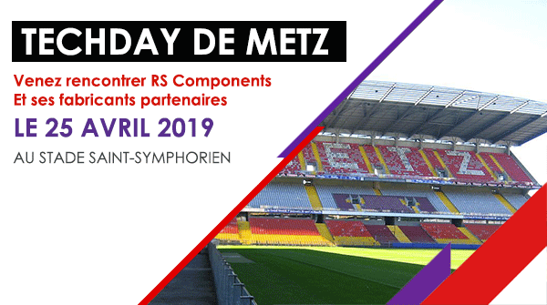 RSOnlineFR's tweet image. [Save the date] Rendez-vous dans un mois à la Techday RS Components de Metz le 25 avril au stade Saint Symphorien !
Plus de 50 fabricants partenaires seront présents.
Inscription &amp;gt; events-rs.com/techday-metz