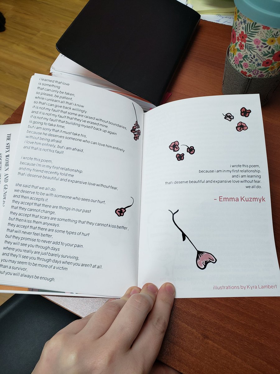 comrade_jo_may's tweet photo. So proud of the students in my department who published this zine. Especially proud of @ekuzmyk whose poem referencing something I said to her, brings me to tears everytime I read it. https://t.co/onTWoS4ixx