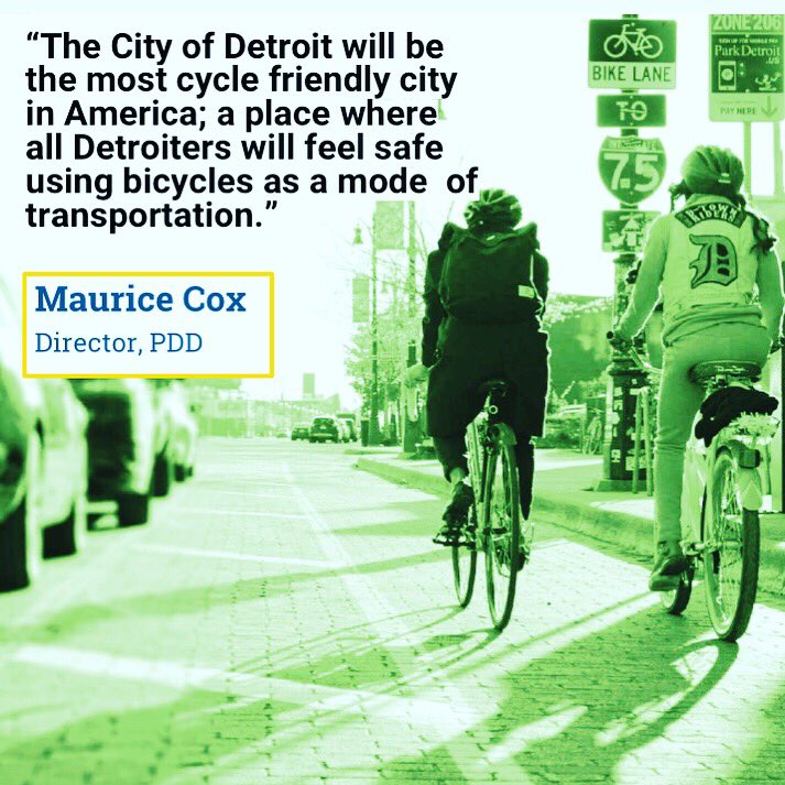 LetsMoveDetroit's tweet photo. "Detroit will be the most cycle friendly city in America" - @TulaneMaurice @DetroitPlanning #detroitrides #completestreets #bikesafety #healthydetroit https://t.co/fUVqMEkTrO