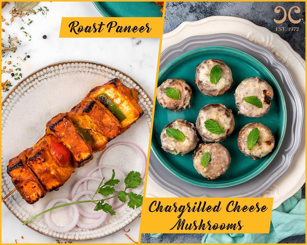 Mushroom or Paneer? What’s your pick?
Our Chargrilled Cheese Mushroom is a must-have for every mushroom fan out there and the Roast Paneer is a go-to appetiser for all paneer lovers.
#CopperChimney