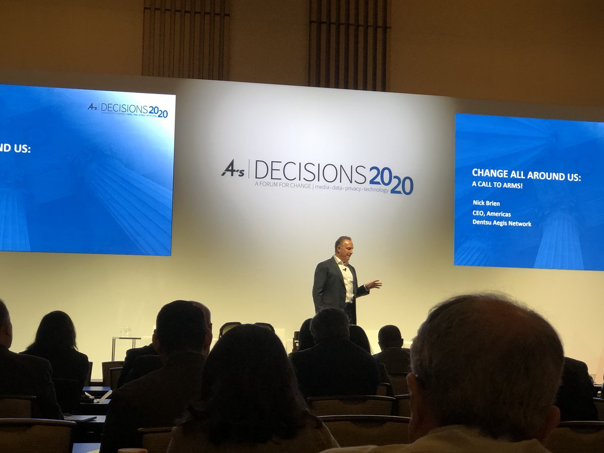 Blockchain4You's tweet photo. Nick Brien @dentsuaegis leading the tough conversation and a ‘call to arms’ for the advertising industry. #4AsDecisions2020 #blockchain #digital #fraud #brandsafety https://t.co/48nfKJ0tju