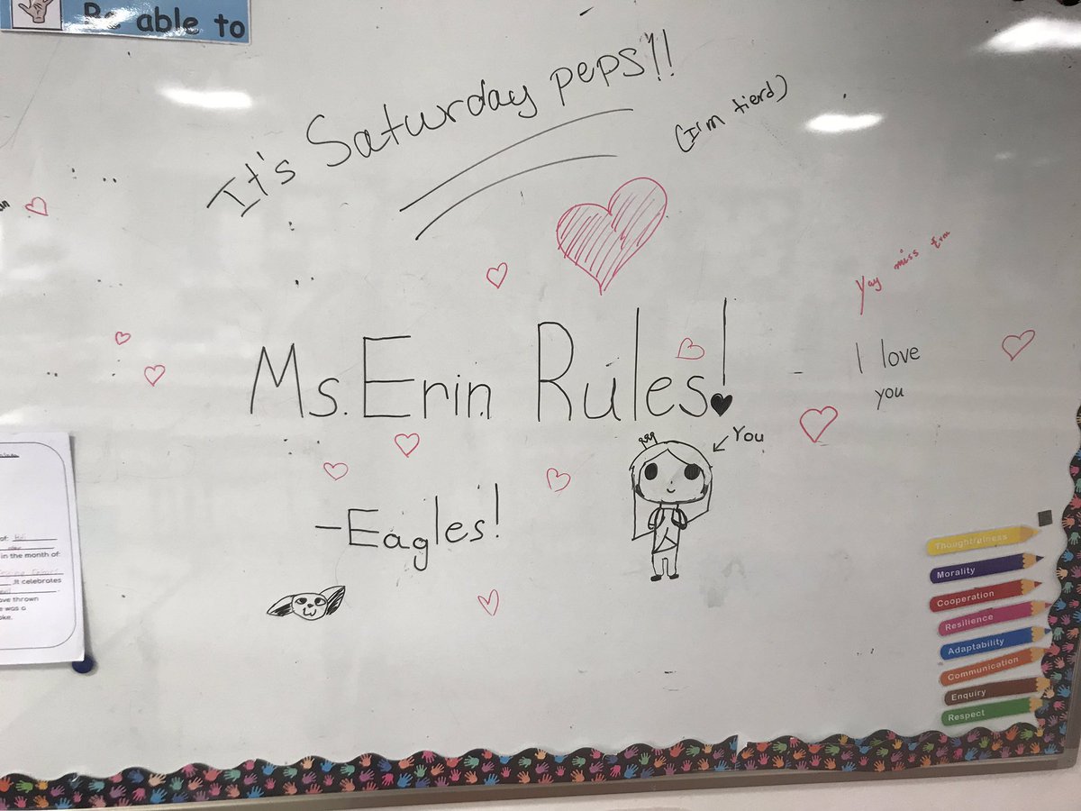 explorer_erin's tweet photo. Monday morning messages 🥰 #mondays #teacherlife #surprise #messages #thebest https://t.co/q8GBwkLf5N