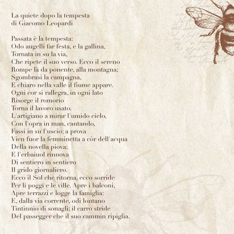 La Quiete Dopo La Tempesta Testo
