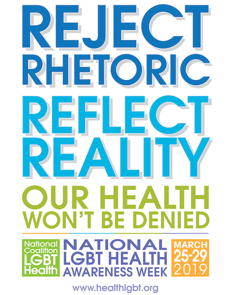 Health_LGBTQ's tweet photo. Did you know that the #ACA prohibits discrimination against #LGBTHealth? Join @healthlgbt during 2019 National #LGBT Health #Awareness Week, 3/25-29 to #RejectRhetoric #ReflectReality. https://t.co/jjrmmrcz7F #HealthLGBT #NationalCoalitionforLGBTHealth #LGBTHealthWeek #LGBTHealth https://t.co/lFQV0cRcvr