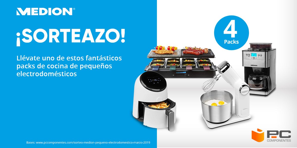 pccomponentes's tweet photo. 🔥SEGUIMOS DE SORTEO🔥

Llévate uno de los 4 packs de electrodomésticos @MEDIONIberia que sorteamos y saca al chef que llevas dentro! Solo tienes que:

☝️ Hacer 🔃
✌️Seguir a @pccomponentes

🍀SUERTE!! https://t.co/oyRSmme7XP
