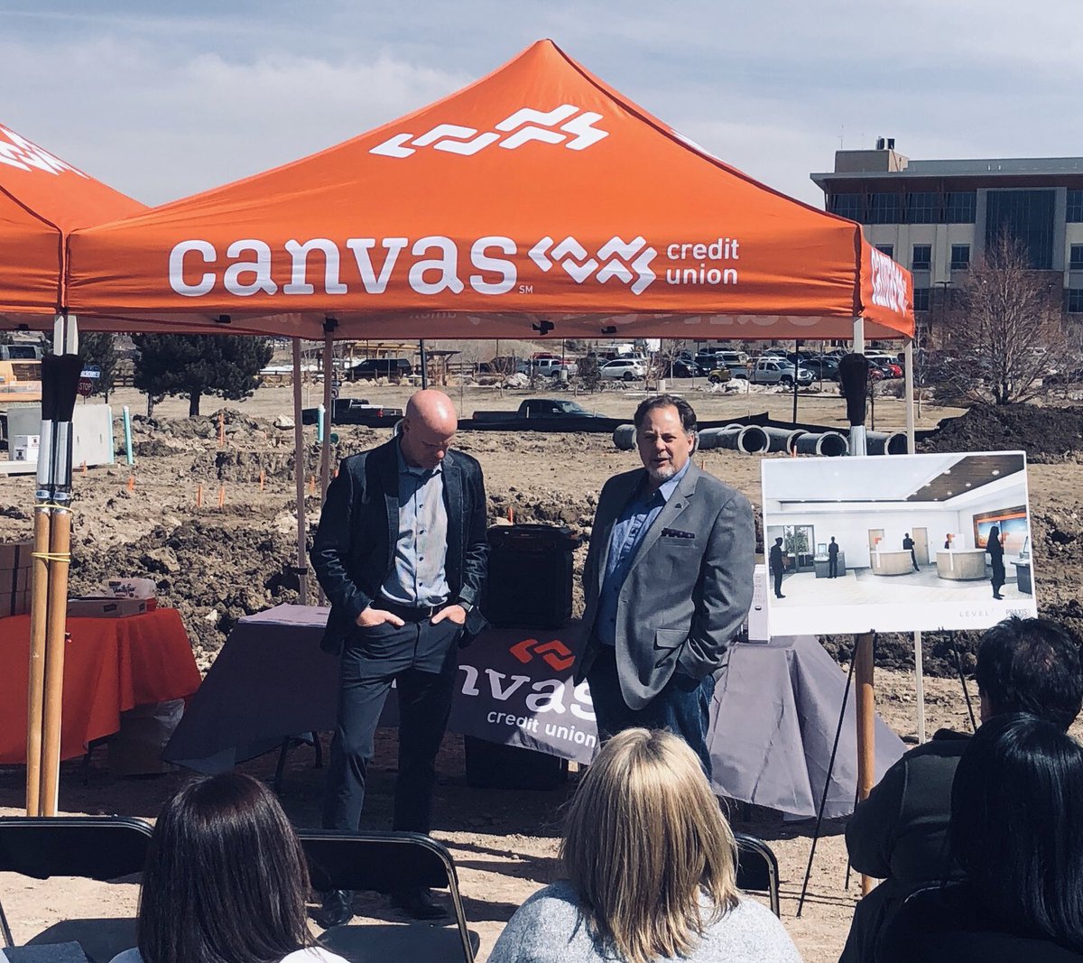Level5_LLC's tweet photo. Another Friday and another groundbreaking with @canvasfamily #branchofthefuture #branchtransformation https://t.co/qJLToSgO0m