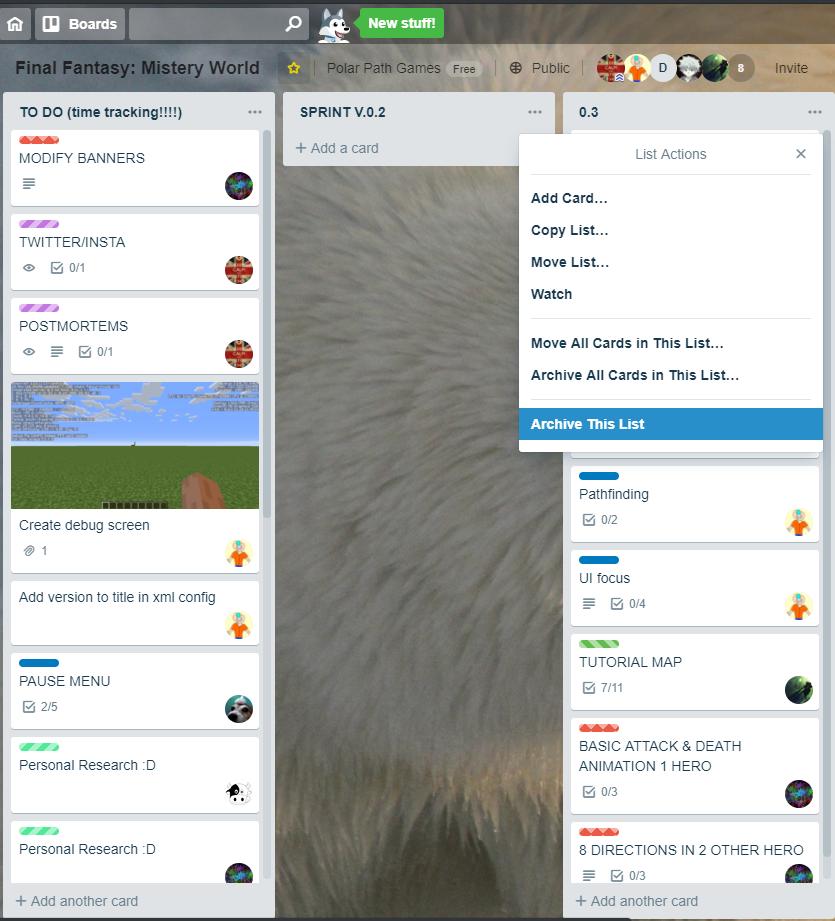 polarpathgames's tweet photo. Sprint v.0.2.0 has finished. New week, new sprint 💪 #MondayMotivation #TodayistheDay #developers #IndieGameDev  #gamedesign #archivelist #Trello https://t.co/5fa2XmsyTD
