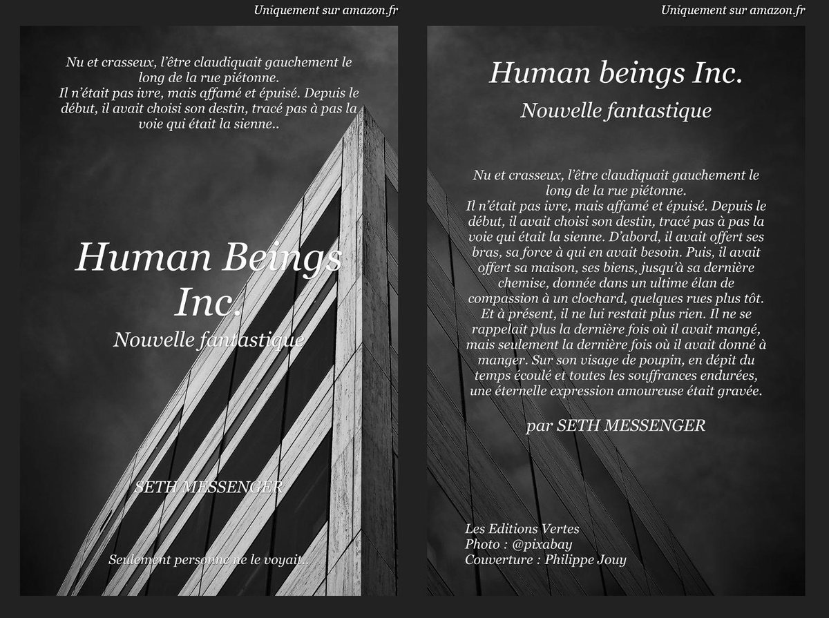 Nouvelle fantastique : Human Beings Inc.
amzn.to/2EbTstp