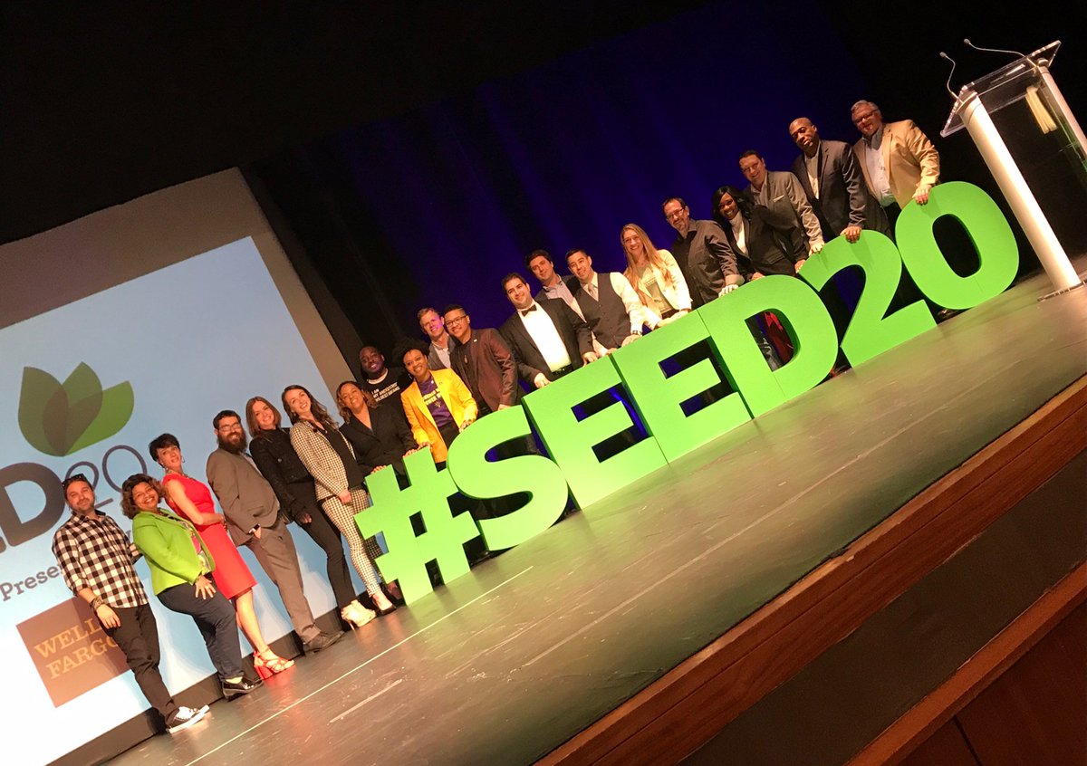 croixstone's tweet photo. We've been waiting sooooo long!  Happy #SEED20 Day!  Here's a flashback to last year's event featuring the Class of 2018.  We can't wait to meet the Class of 2019 this evening!  @Seed20CLT @SVPCLT  #SocialInnovation https://t.co/GeI5PlSQMu