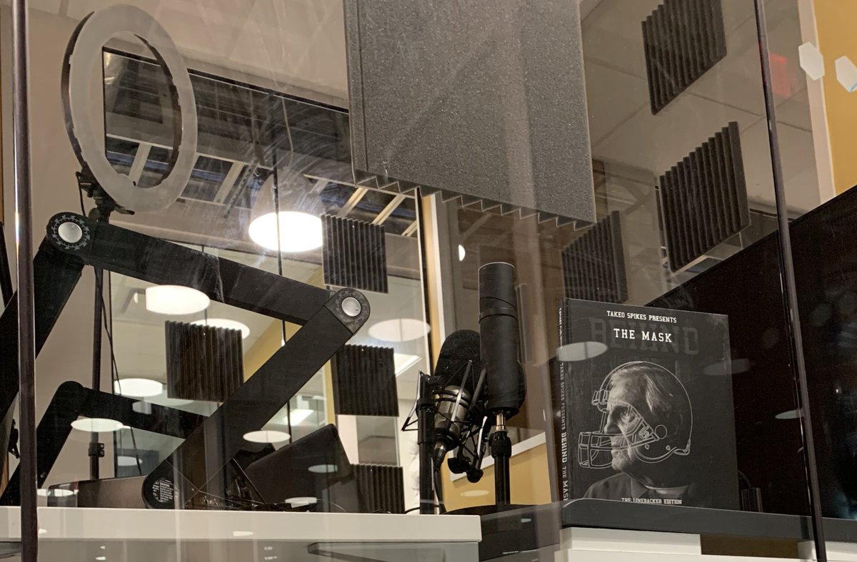 TakeoSpikes51's tweet photo. #MondayMotivation Is that the #BehindTheMaskBook I spy in the studio? It may be time for me to get back in the booth and record a few things. #StayPosted #SpikesSpeaks https://t.co/rkfApmv8vs