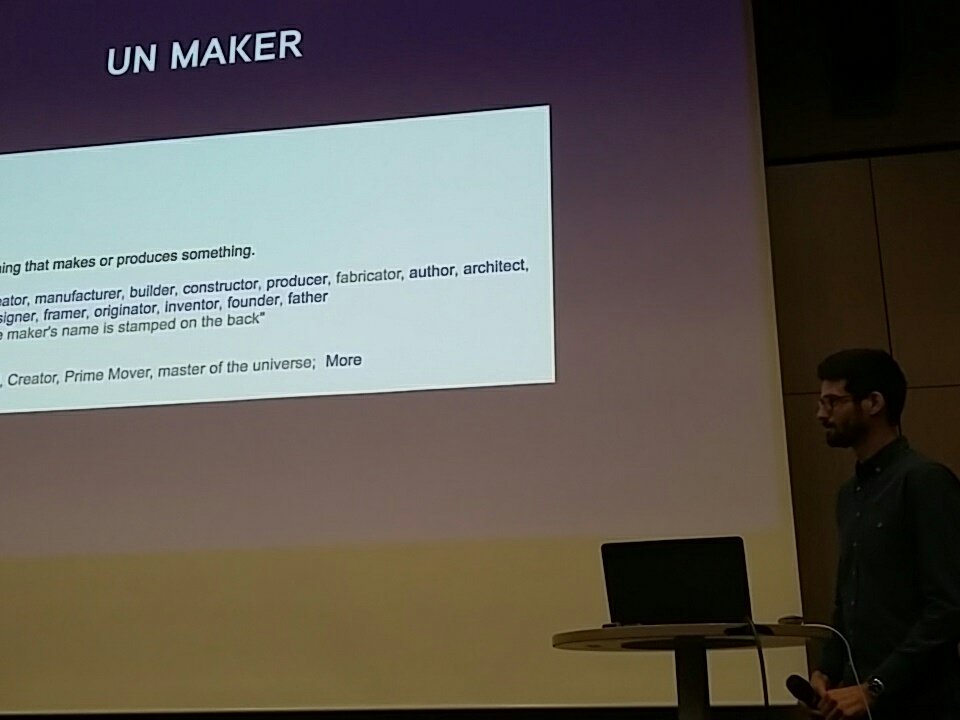 SEBLab2016's tweet photo. C'est parti pour la conférence du Lab "MakerTour Latin America" avec Léna et Vienna https://t.co/m7ab6txsSE