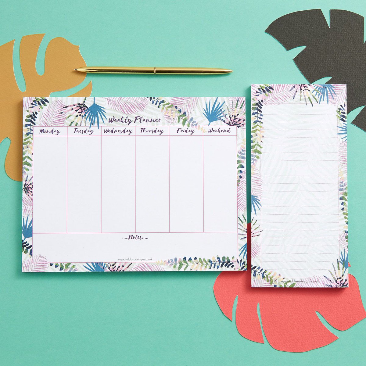 This is the week to sort out your Mother's Day pressie! Wash bags, coasters, placemats, weekly planners and list pads can all be gift wrapped at no extra cost and postage is free too. rosaandclaradesigns.co.uk