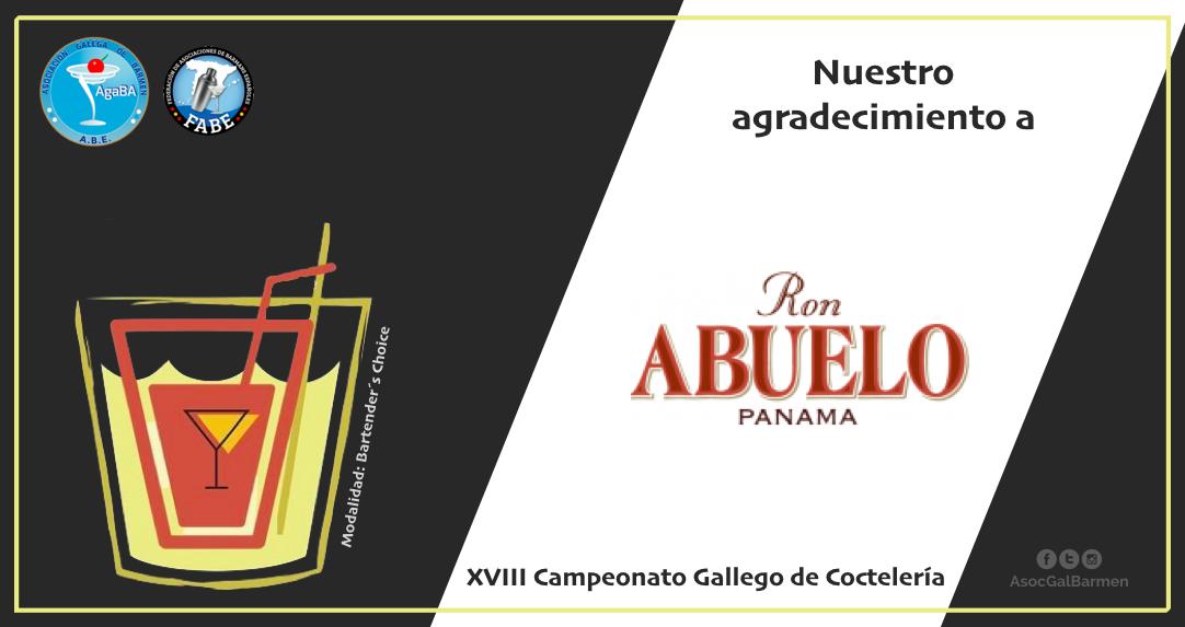 Este año, también contamos de nuevo con "Ron Abuelo", otro de los productos a que han estado a disposición de nuestros barmans. 
GRACIAS por acompañarnos en este #CampeonatoGallego19
